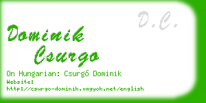 dominik csurgo business card