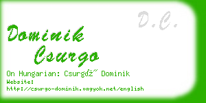 dominik csurgo business card